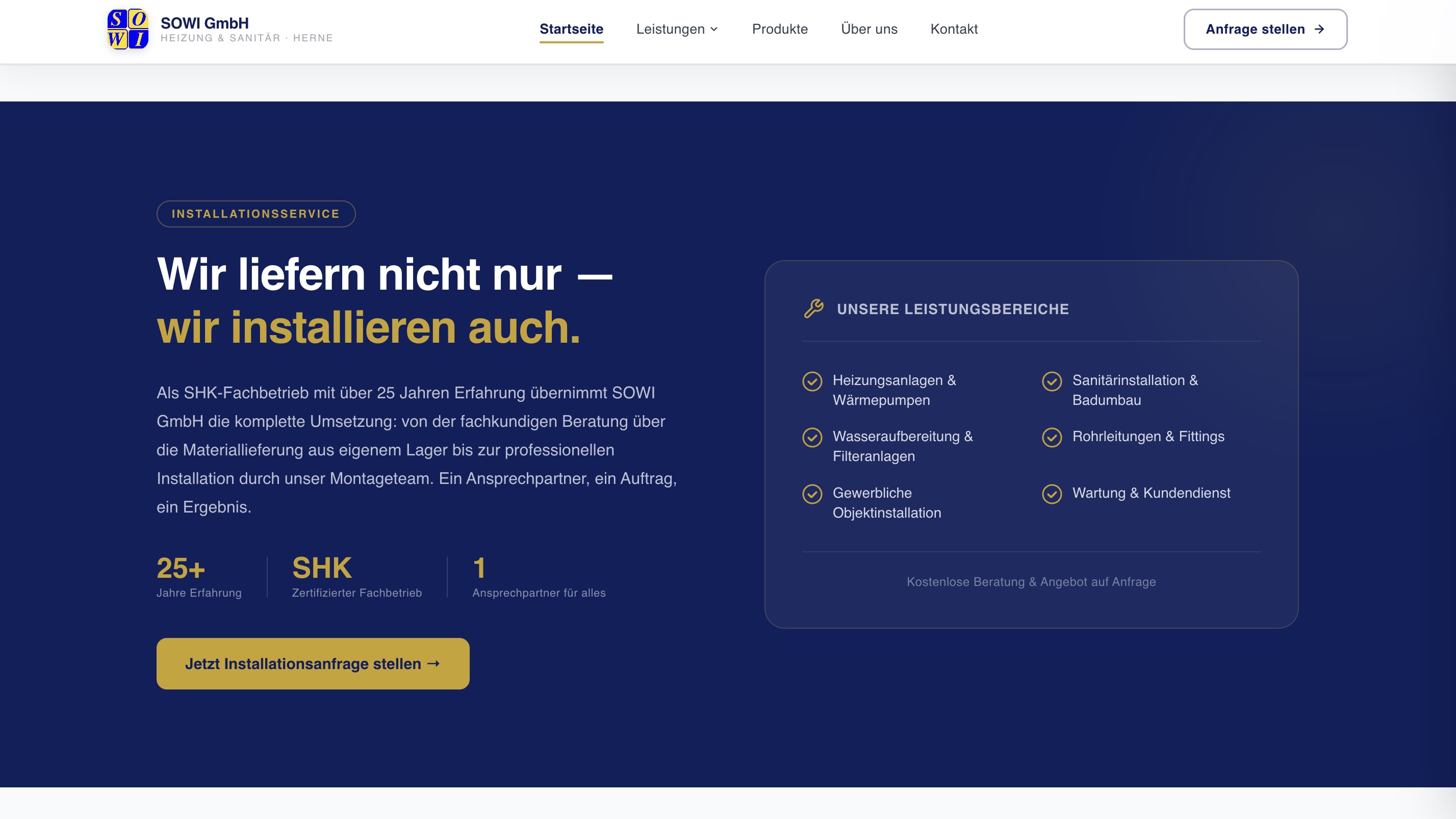 SOWI GmbH – Installationsservice Sektion